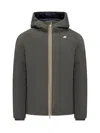 K-way Polyester Men Men's Jacket In Green Blackish