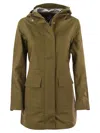K-way K Way Thersa Hooded Jacket In Brown