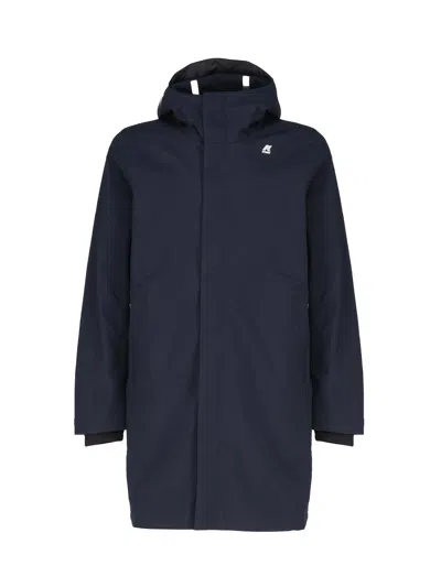 K-way Thomas Long Jacket In Blu
