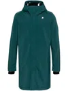 K-way Thomas Long Raincoat In Green