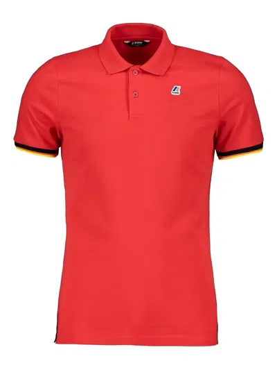 K-way Tipped Polo Shirt In Red