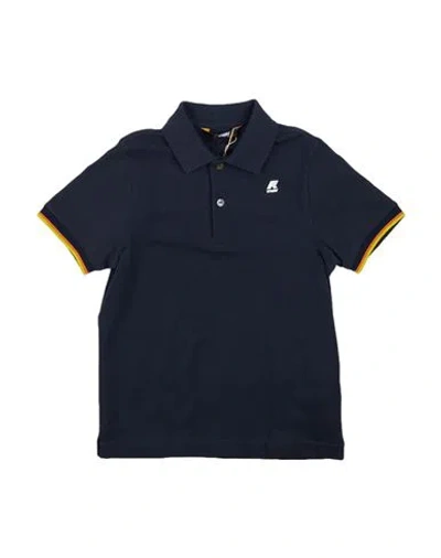 K-way Babies'  Toddler Boy Polo Shirt Navy Blue Size 6 Cotton, Elastane