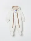 K-way White Down Jacket For Babykids With Logo