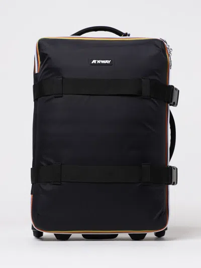 K-way Small Blossac Wheeled Strap-detail Cabin Suitcase In Blue
