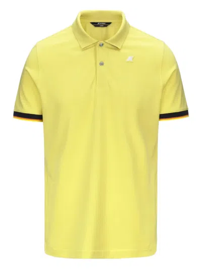 K-way Trim-detail Short-sleeve Polo Shirt In Yellow