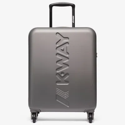 K-way Trolley Piccolo Con Logo Luggage In Grey