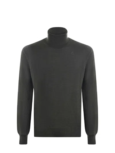 K-way Turtleneck In Verde Scuro
