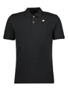 K-way Two-button Pique Polo Shirt In Black