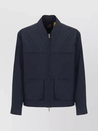 K-way Utility Jacket Multiple Pockets In Blue
