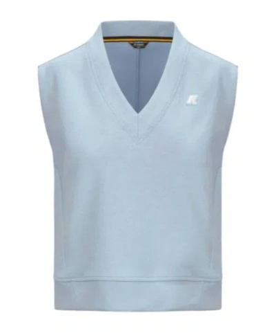 K-way V-neck T-shirt In Blue