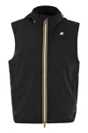 K-way Technical Fabric Jacket With Removable Hood In Black
