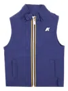 K-way Valen Collared Gilet In Blue