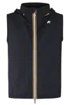 K-way Technical Fabric Jacket With Removable Hood In Blue Depth