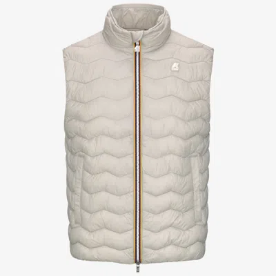 K-way Valen Quilted Zipped Gilet In Gray