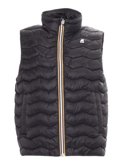 K-way Valen Quilted Warm Waistcoat In Black
