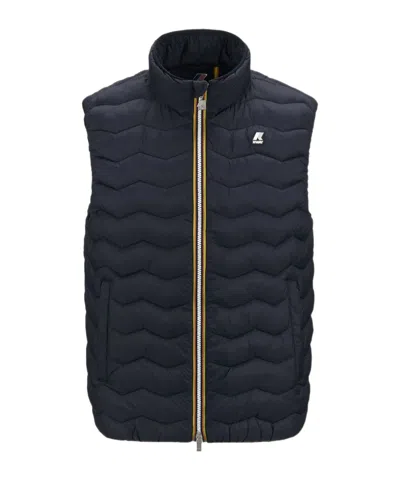 K-way Valen Quilted Warm Zipped Gilet In Black