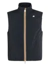 K-way Valen Stretch Dot Zip-fastening Sleeveless Vest In Blue