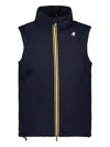 K-way Technical Fabric Jacket With Removable Hood In Blue