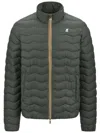 K-way Valentine Quilted Warm Zipped Jacket In Green