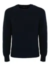K-way Verin Sweater In Merino Wool Blend In Blue