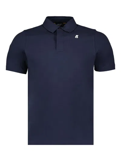 K-way Vincelle Logo-appliqué Polo Shirt In Blue