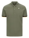K-way Vincent Pique Sottocollo In Contrasto Polo In Green