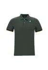 K-way Vincent Cotton Polo Shirt Polo Shirt In Green Blackish