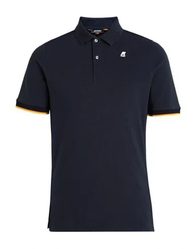 K-way Vincent Man Polo Shirt Midnight Blue Size S Cotton, Elastane