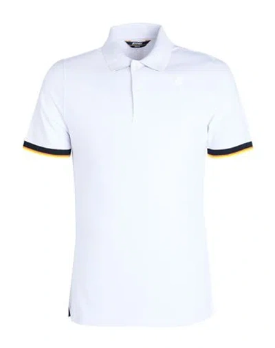 K-way Vincent Man Polo Shirt White Size Xxl Cotton, Elastane