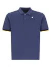 K-way Vincent Pique Polo In Blue