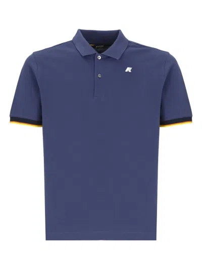 K-way Vincent Pique Polo Shirt In Blue