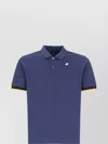 K-way Vincent Pique Polo In Blue