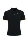K-way Vincent Piquet Polo Shirt In Cotton In Blue Depht