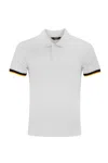 K-way Vincent Pique Sottocollo In Contrasto Polo In White