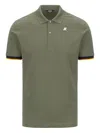 K-way Vincent Pique Sottocollo In Contrasto Polo In Green