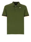K-way Vincent Piquet Polo Shirt In Cotton In Green