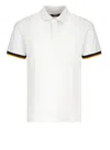 K-way Vincent Pique Sottocollo In Contrasto Polo In White