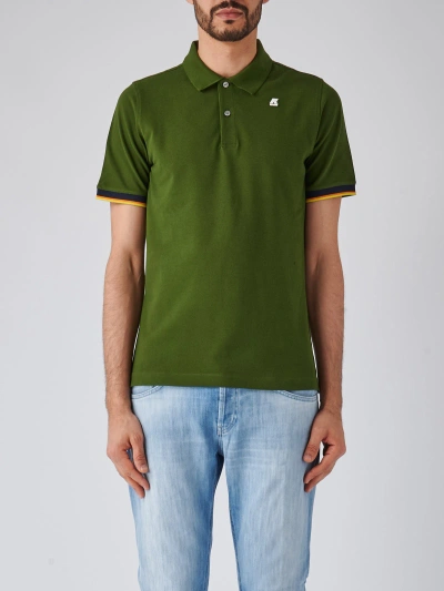 K-way Vincent Polo In H11green Cypress
