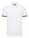 K-way Vincent Pique Sottocollo In Contrasto Polo In White