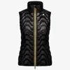K-way Chic Sleeveless Zip Jacket With Contrast Details