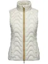 K-way Chic Sleeveless Zip Jacket With Contrast Details In Nude & Neutrals
