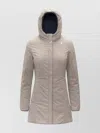 K-way Warm Double Hooded Coat Side Pockets In Neutral