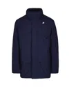 K-way Man Jacket Midnight Blue Size Xxl Recycled Polyamide In Blue