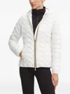 K-way Wave-pattern Hooded Jacket In White