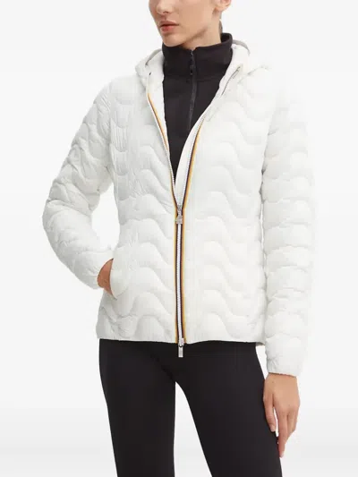 K-WAY WAVE-PATTERN HOODED JACKET