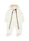 K-way White Down Jacket For Babykids With Logo In White