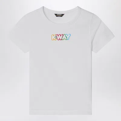 K-WAY WHITE EMEL T-SHIRT WITH LOGO