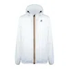 K-way White Folding Waterproof Jacket Le Vrai 4.0 Claude In White