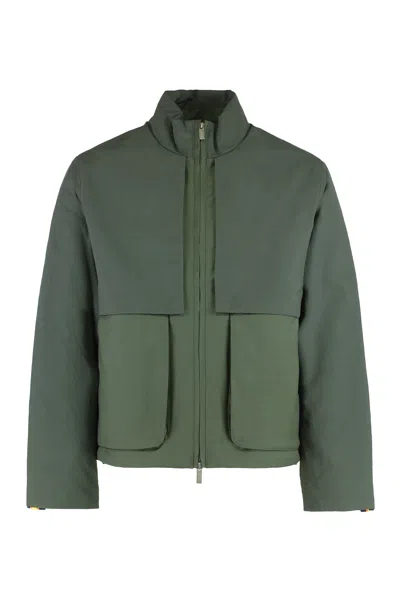 K-way X Antheo Panelled Wool Jacket In Green