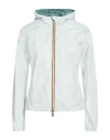 K-way Woman Jacket Light Green Size S Recycled Nylon In Blue